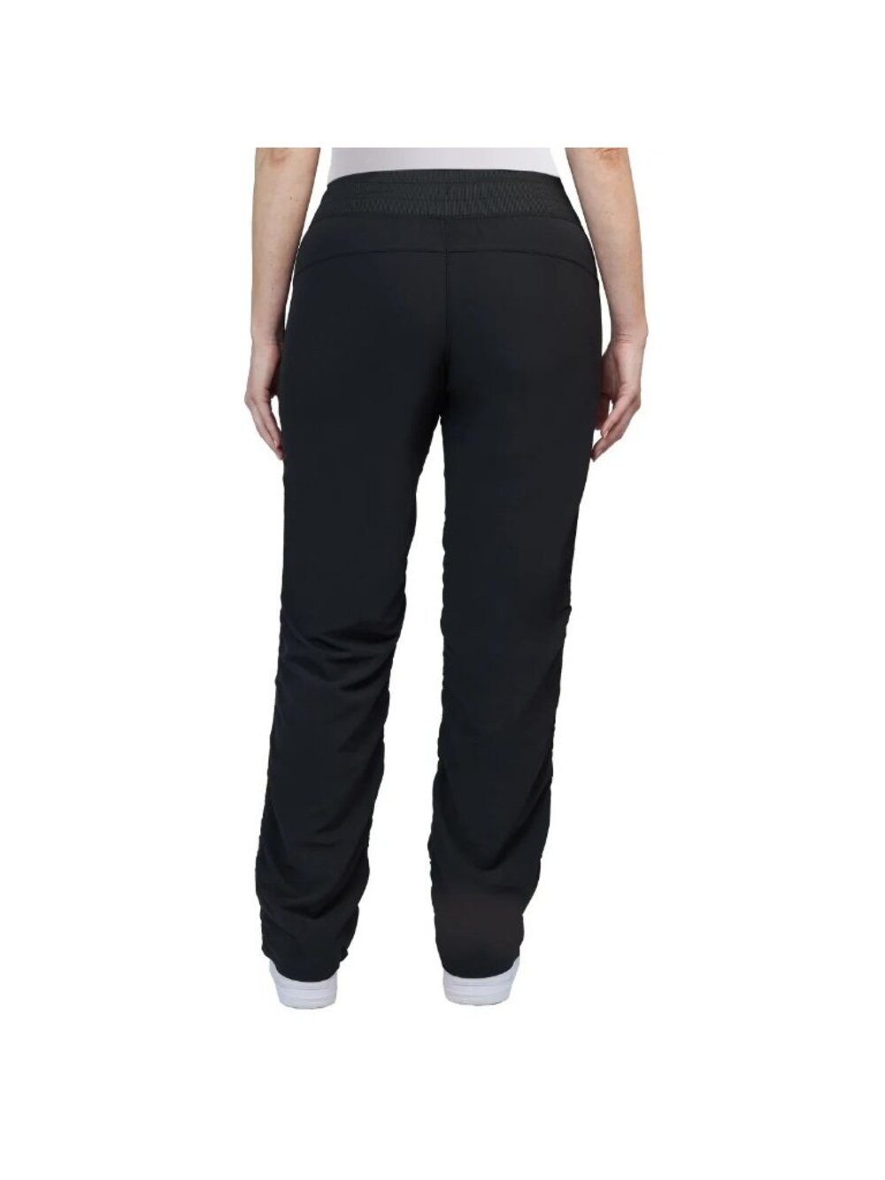 NWOT Kirkland Signature Women's M Active Pants Black Ruched Polyester  P0794 - Picture 2 of 14